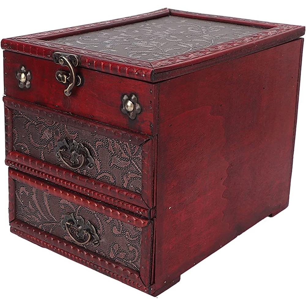 Andrew Little Treasure Chest Jewelry Box Drawers Design Multi Layer Light Treasure Chest Box Multifunctional for Living Room for Study for Bedroom - BD8Z8J6U0