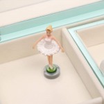 BEAUDORA Jewelry Music Box Ballerina Figurine Wind-up Musical Mechanism Hollow-Out Rose Design Lid 2 Drawers - BYOX4C8LD