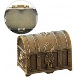 BESPORTBLE Metal Princess Jewelry Box Retro Pirate Treasure Chest Keepsake Organizer Case Trinket Storage Containers with Lock for Necklace Earrings Bracelet Bronze Color - B7NKDLINZ
