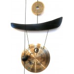 Feng Shui Brass Gong Wind Chime for Patio Garden Terrace - BJO87DXN2