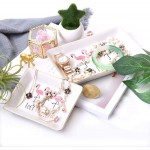 Flamingo Ceramic Plate Rectangle Trinket Jewelry Tray Ring Bracelets Dessert Dish Holder Perfect for Holding Small Jewelries Rings Necklaces Earrings Desserts Size : S - BLYKLLRUF