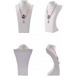 Homeanda White PU Leather Jewelry Jewellery Stand Necklace Pendant Chain Jewelry Bust Display Holder 13.4x8.2 - BE92PH417