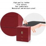 Jewelry Chests Jewelry Boxes Jewellery Box Jewelry Box Multi-Layer Large Capacity Ring Necklace Storage Box Desktop Dust-Proof Leather Jewelry Finishing Box Color : Red Size : 25.518.229.4cm - B87IQ1D8B