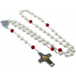 Mini Rosary Gift Set | Over 15 Subjects and Styles | Large Case | Colored Enamel Accents | Christian Jewelry Ordination Red Enamel - BC2HTX1IC