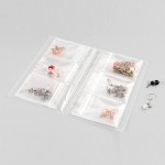 MNSFA Transparent Jewelry Storage Book,Earring Organizer Book Anti Oxidation,Self Seal Plastic Pack 160cards Slots+100pcs Ziplock Bag - BLD27P5KY