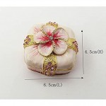Xilaizi Wedding Gift Creative Practical Gift Enamel Painted and Diamond Inlaid Metal Crafts Jewelry Box Collection Box - BIWSLY07A