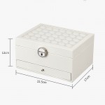 Yihao Jewelry Storage Box Large-Capacity Multi-Layer Leather Jewelry Storage Box Drawer Jewelry Box Makeup Box for Earrings Bracelets Rings Watches,White - B5BTRZ4T2