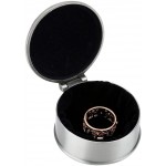Zinc Alloy Jewelry Box,Vintage Flower Carved Round Shape,Mini Travel Jewelry Organizer Case Silver - B8W0HV7FY