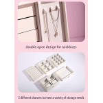 AOSIFIEL Jewelry Boxes Organizers Case Large Stand up with 5 Drawers Gift for Women Teen Girls Kids Big Jewelry Case Holder Faux Leather Jewelry Storage Chest Necklaces,Bracelets,Earring,Ring,Watches Storage Organizers boxes - B94NNAXMJ