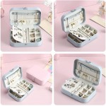 Casegrace Jewelry Box For Women Travel Jewelry Organizer Double Layer for Necklace Earring Rings Jewelry Holder Case - BYDDIV5U3