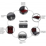 Decorebay Love Life Watch Cufflinks and Sunglasses Jewelry Box and Organizer - BO2834ABL