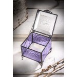 First Communion Gift Personalized Jewelry Keepsake Box for Girl Engraved Purple Stained Glass J Devlin Box 836 EB218-2 - BPGSALK3W