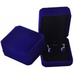 iSuperb Set of 2 Blue Velvet Necklace Pendant Box Jewelry Box Gift Boxes 3.1x1.6x2.8inch… - BSZYHNGFT