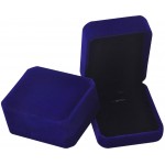 iSuperb Set of 2 Blue Velvet Necklace Pendant Box Jewelry Box Gift Boxes 3.1x1.6x2.8inch… - BSZYHNGFT