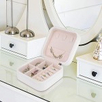 Jewelry Box PU Small Portable Travel Case Organizer Display Storage Holder Box for Rings Earrings Necklaces Bracelets It Always Seems Impossible until It's Done - BPXBJ8T7L