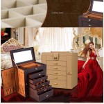 Kendal Huge Leather Jewelry Box Case Storage LJC-SHD5BK black - B8DPZEUAJ