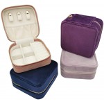 Kewya Small Velvet Jewelry Box Organizer Display Case For Women Travel Storage Brick red - BIIIJ8TOG