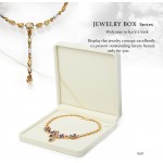 Oirlv Velvet Big Necklace Gift Box Pearl Necklace White Jewelry Box - BQR62OWQ3