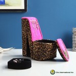 ORE International HBB1826 High Heel Shoe Display with Hooks Jewelry Box Cheetah Print - BGX6WU3GN