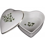 Porcelain Irish Shamrock Jewelry Keepsake Box Heart Box - B43ZVAPAT