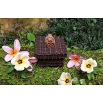 SMALL DECORATIVE BOX SQUARE – with Jewelry Pouch Crafted from Cloves – 3.5” x 3.5” x 3” - BVVRTC7C7