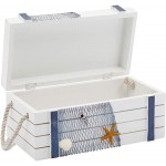 Wooden Jewelry Boxes Nautical and Beach Decor in 3 Sizes 3 Pieces - B6A609TOE