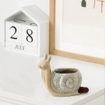 cenryusa Decorative Jar Cute Ceramic Jar Holder for Bathroom Decor for Gift Home and Kitchen Decor - BOCSYO5YJ