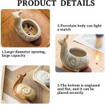 cenryusa Decorative Jar Cute Ceramic Jar Holder for Bathroom Decor for Gift Home and Kitchen Decor - BOCSYO5YJ