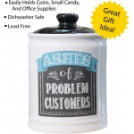 Cottage Creek Ashes of Problem Customers Jar | Funny Candy Jar for Office Desk | Piggy Bank for Adults | Boss Gifts - BEWNU5O58