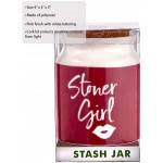 FASHIONCRAFT 88071 Stoner Girl Stash Jar – Pink with White Letters Novetly Stash Jar Herb Jar - BR1VR6FCG