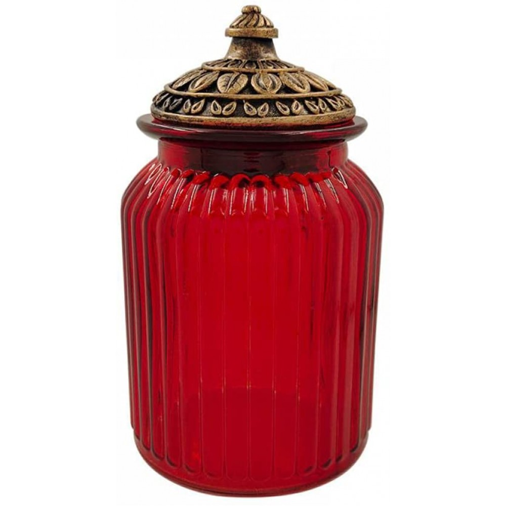 Glass Storage Jar Decorative Jar with Baroque Lid Silicone Sealing Ring to Prevent Dust and Moisture - BMJJHQ5RG