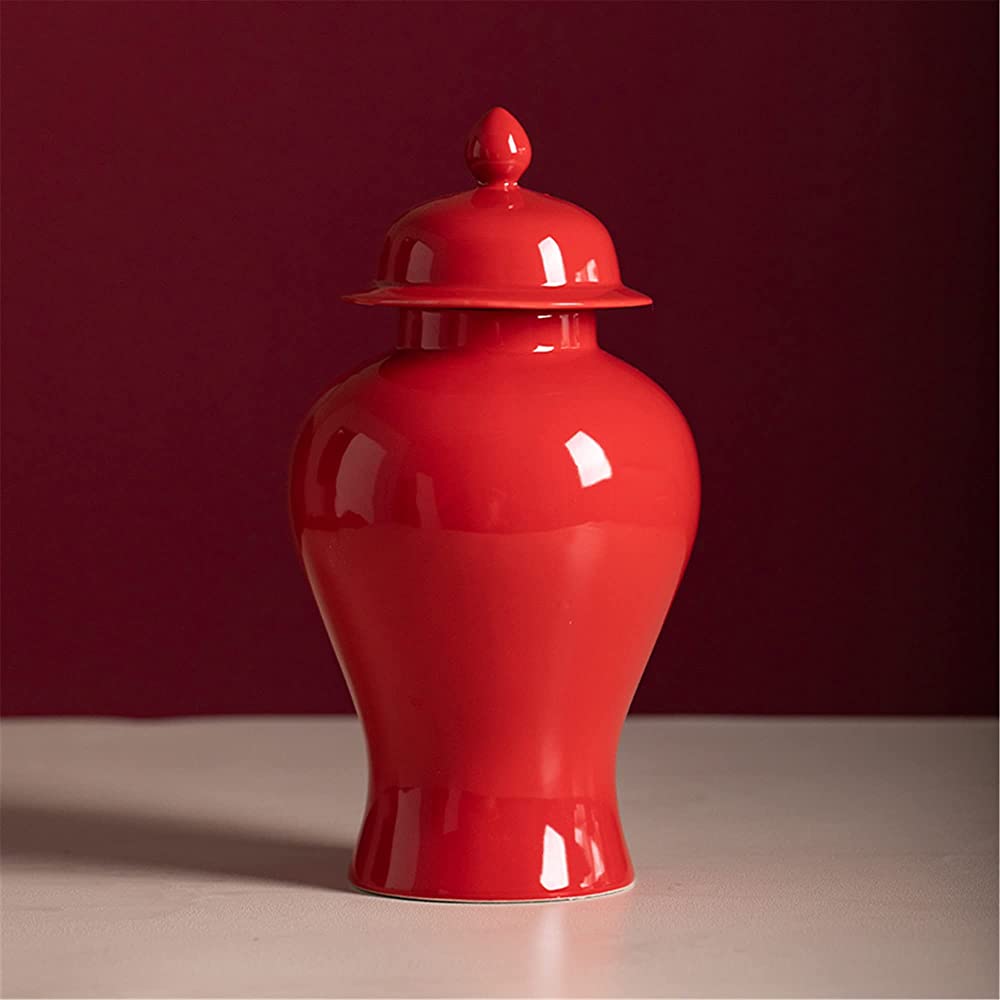 KORANGE Ginger Jar Ginger Jars for Home Decor Decorative Jars with Lids Home Decor Ceramic Jar Color : Red - BSCG2PZOB