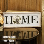 Rustic Brown Mason Jar Sconces for Home Decor Decorative Chic Hanging House Decor Horizontal Wooden Signs for Home Decor Painted Letters with Wreath Wood Framed Sign - BEB1XXIMV