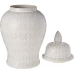 TIC Collection Hand Crafted and Hand Painted Ellery Jar Multi-Tonal Shades of Cream Taupe & Gray - BRANQVBXD