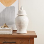 TIC Collection Hand Crafted and Hand Painted Ellery Jar Multi-Tonal Shades of Cream Taupe & Gray - BRANQVBXD
