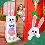 7 Pieces Easter Box Decoration Bunny Nesting Boxes with Bunny Ears and Bows Easter Egg Decorative Boxes Stackable Easter Present Boxes Easter Nesting Boxes for Easter Party Supplies - BTWNHYE7V