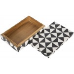 Black & White Triangle Art Collection Storage Organizer Decorative Box Multipurpose Gift 8x5x2 inch - B37HHQZKY
