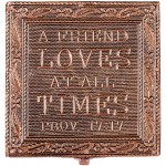 Cottage Garden Friend Loves at All Times Small Stamped Metal Copper Finish Jewelry Keepsake Decorative Box - BYQVR1DE6