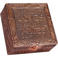 Cottage Garden Friend Loves at All Times Small Stamped Metal Copper Finish Jewelry Keepsake Decorative Box - BYQVR1DE6