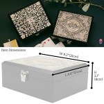 February Mountain Mother of Pearl Large Wooden Keepsake Box with Hinged Lid Handcrafted Decorative Boxes with Lids for Home Decor - B1KD6K7R8