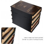 Garosa Decorative Books Book Shaped Box Jewelry Storage Case Antique Style Decorative Book Boxes for Home Props Decoration Or Office Bookcase Ornaments - BQHSNSHJJ