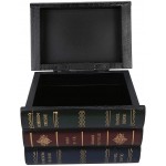 Garosa Decorative Books Book Shaped Box Jewelry Storage Case Antique Style Decorative Book Boxes for Home Props Decoration Or Office Bookcase Ornaments - BQHSNSHJJ