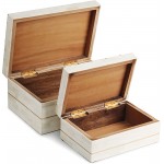 GAURI KOHLI Monaco Ivory Decorative Boxes Set of 2 - B2U8BVMNX