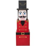 glitzhome 36 H Wooden Block Nutcracker Porch Decor Wooden Decorative Nesting Block Set Porch Sign 3 Nesting Boxes with Lids for Christmas Holiday Decorations - BPPSIZGZD