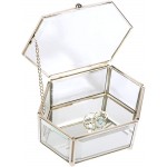 Home Details Vintage Mirrored Bottom Glass Keepsake Box Jewelry Organizer Decorative Accent Vanity Wedding Bridal Party Gift Candy Table Décor Jars & Boxes Diamond Shape Silver - BQ6AF0GOG