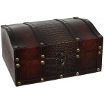 Hosley Decorative Wooden Storage Box with Leather Clasp 9 Inch Long. Ideal Gift for Wedding Special Occasion Study Home Den Dorm Spa Aromatherapy Settings Memories O4 - BCJ44M4M2