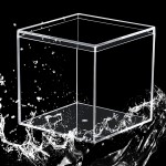 Kamehame Acrylic Boxes for Display 4 Pack Clear Plastic Square Cube 3.9x3.9x3.9Inch 100x100x100mm Small Acrylic Box with Lid Candy Pill and Tiny Jewelry Storage Boxes Organize Containers - B35MTODHP