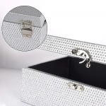 MODE HOME Silver Glitter Wooden Jewelry Storage Boxes Decorative Treasure Boxes Set of 2 - BOG0L431G