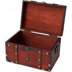 RDEXP 8.66x5.71x5.51inch Mini Vintage Storage Box for Decorative Home Storage Trunk Treasure Chest - BQZMULR47