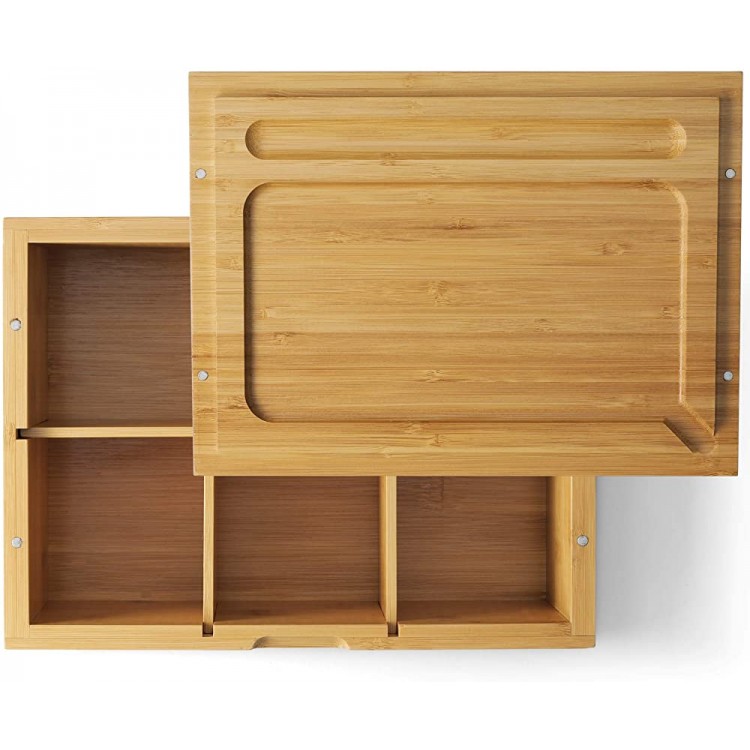 Stash Box Large with Rolling Tray – Handmade Decorative Stash Box 11” x 8” x 4” Storage Box Premium Quality Dovetail Design Discrete Wood Stash Boxes large - BSAJIT6LJ